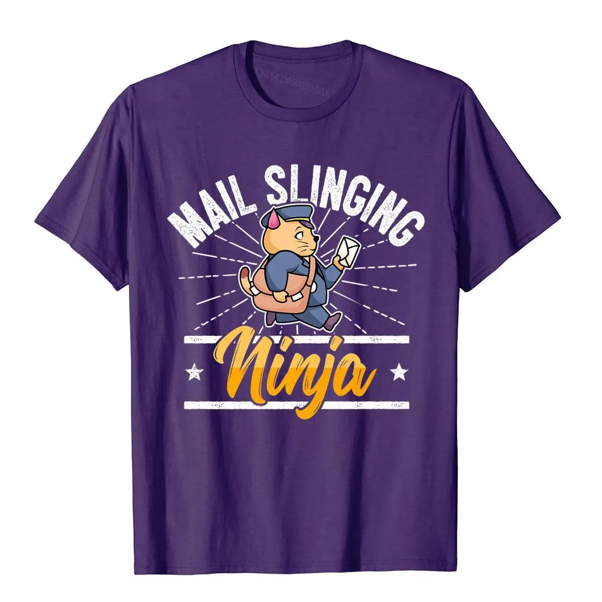 Postman Mailman Mail Carrier I Cat Tomcat Ninja Mailman Premium T-Shirt__B10476purple