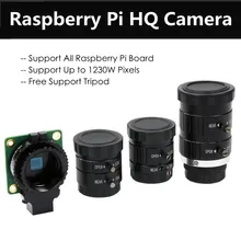 Módulo original da câmera do hq do pi da framboesa com o triplo 6mm de ângulo largo len 16mm hd lente telefoto suporta até 1230w pixels para rpi