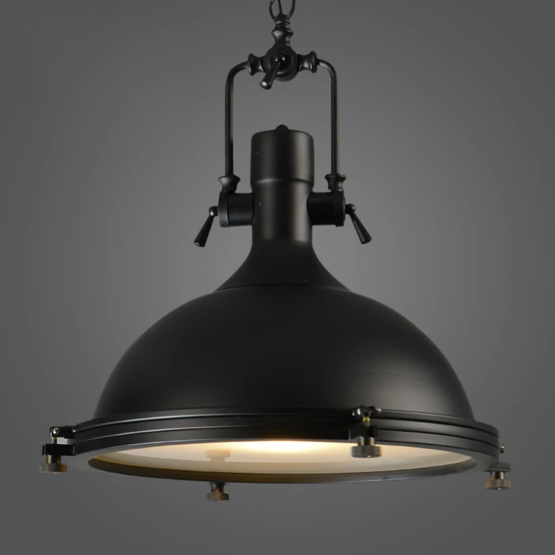 D43cm Винтаж Лофт Открытый Подвесные Светильники кованые ретро Edison подвесной светильник Промышленный бар жизни Кухня Обеденная Лампы для