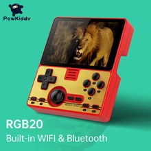 Игровая консоль POWKIDDY RGB20, 3,5 дюйма, IPS, встроенный Wi-Fi модуль, многопользовательская онлайн-игра, RK3326, портативная игровая консоль с открытым и...