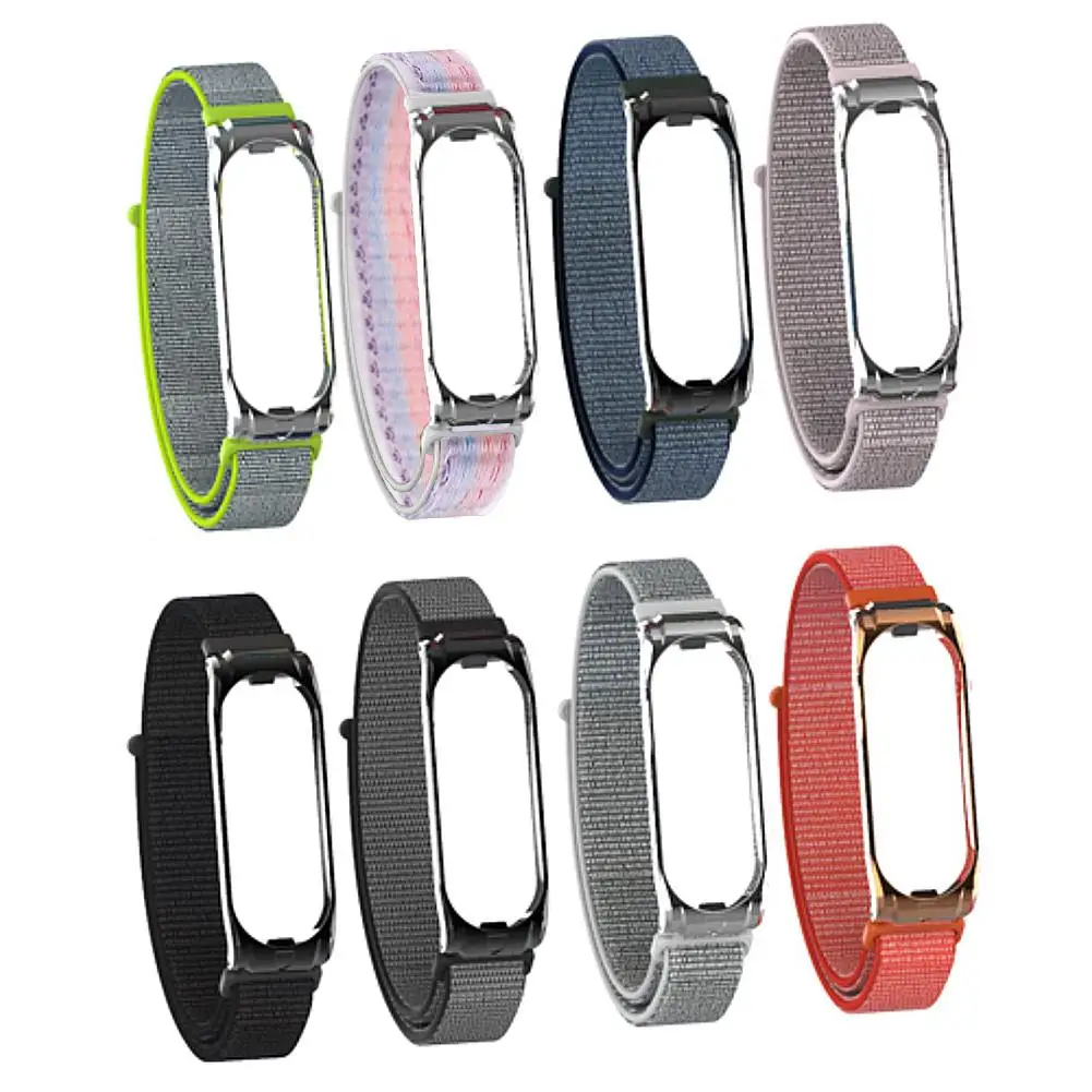 Спортивный ремешок для наручных часов Mi Band 3 4 сменный нейлоновый браслета Xiaomi