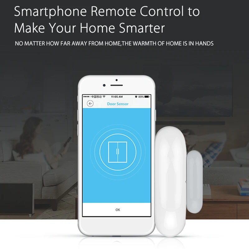 

Wifi Door Window Sensor Home Detector Notification Alerts For House Security