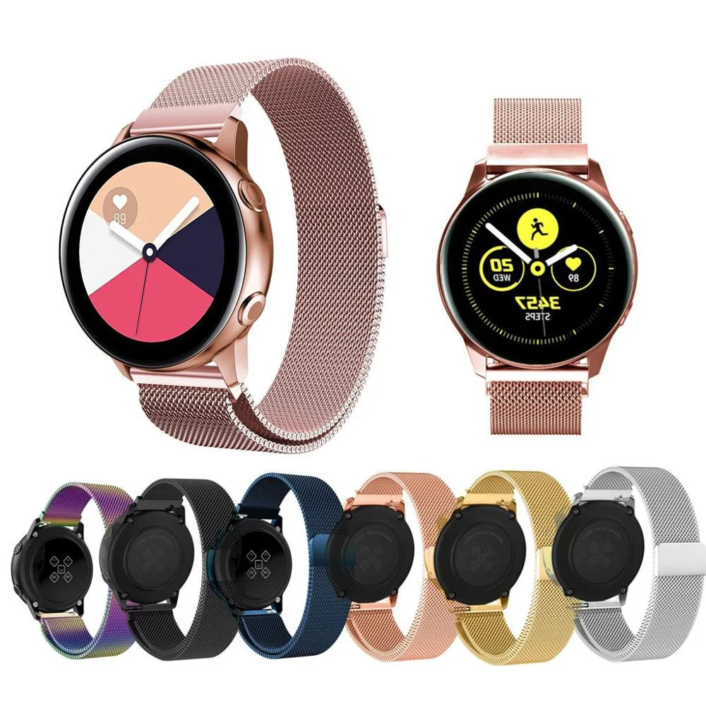 Миланская петля для Amazfit Bip ремешок из нержавеющей стали Samsung Galaxy Watch Active/46 мм