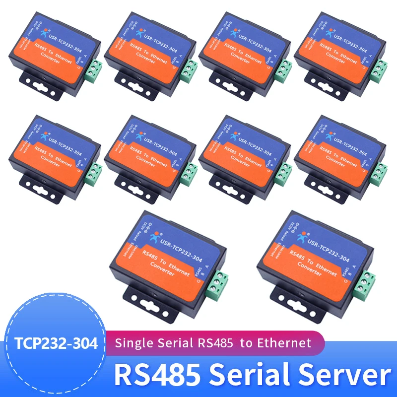 

10 шт., семейный модуль преобразователя сервера Ethernet RS485 в TCP/IP со встроенной веб-страницей, поддержкой DHCP/DNS