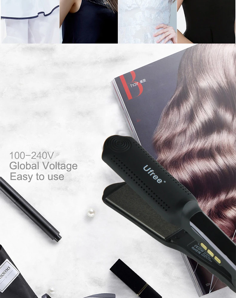 Электронный керамический Быстрый выпрямитель для волос, портативный утюжок для волос, профессиональные утюжки для выпрямления волос для женщин