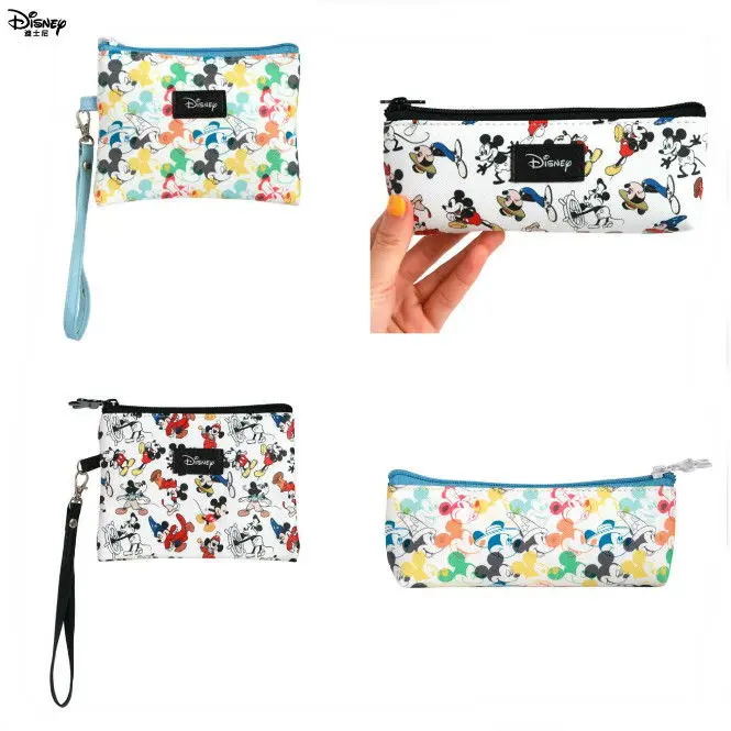 

New 100% Genuine Disney tsum tsum Mickey Minnie multi-function pencil-box hand bag Storage bag children toy Birthday gift doll