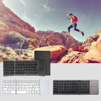

Mini Folding Touch 3.0 keyboard Bluetooth Foldable Wireless Keypad with Touchpad For Samsung Win/iOS/Android System