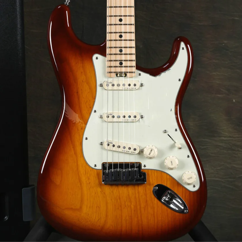 Top quality FP-ST1103 2TS color solid Ash body white pickguard maple fretboard Elite electric guitar Free shipping | Спорт и