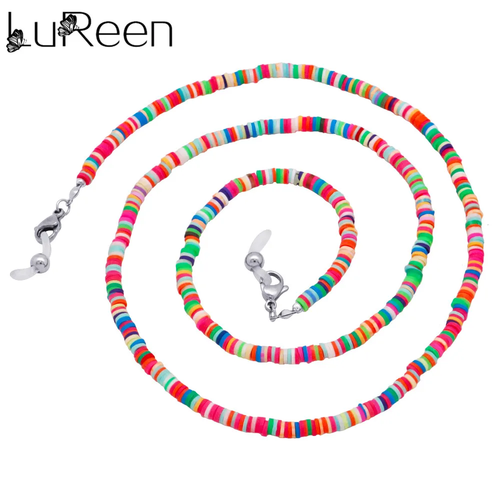 Lureen Мода ручной работы красочный ремешок ожерелье очки с цепочкой очки для чтения простой держатель Lanyards очки acce