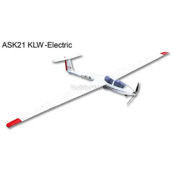 

ASK-21 KLW Electric Glider 2600mm Fiberglass fuselage & wood wings RC model airplane