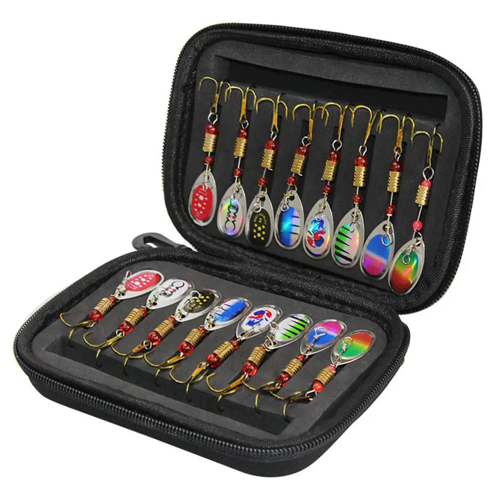 

16Pcs Fishing Lures Spinners Baits Spoon Set with Tackle Bag Trout Bass Salmon Pike Walleye Fishing Tackle Retail