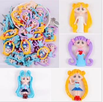 

Resin Flatback Kawaii Princess Japanese Style Resin Cabochons DIY Scrapbooking Hair Bow Accessories Cartoon Princess Girls