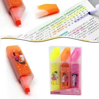 

Marker Pen Painting Drawing Children Doodle Stationery 3PCS/SET Cute Mini Color Pen Writing Tool Office School Fluorescent Pen