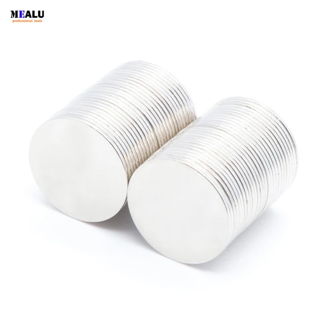 Aimant puissant 50pcs N52 D20mm x 1mm Strong Disc Magnets super