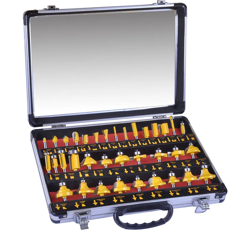 

35-Piece Milling Cutter Set Trimming Machine Carpentry Factory Direct Sales Head