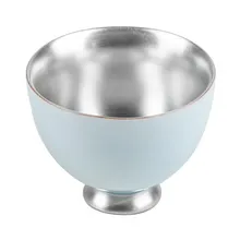 Керамическая чайная чашка Celadon из серебра 999 пробы, настоящая Серебряная подводка для кунг-фу, чашка для домашнего чая, зеленый чай, Улун, чайная посуда