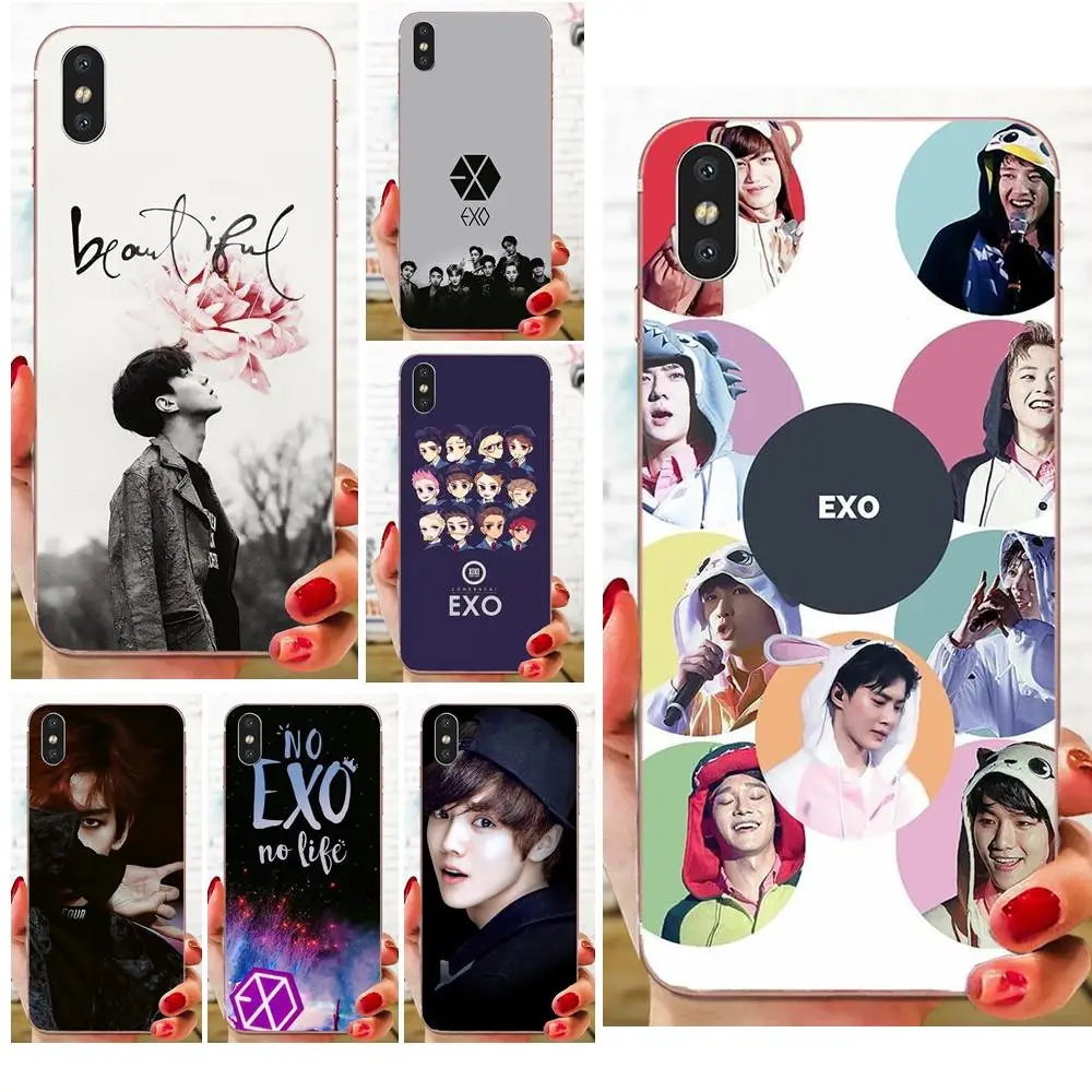 Ультра тонкий чехол Exo группа Baekhyun Sehun для Huawei NOVA 2 V20 Y3II Y5 Y5II Y6 Y6II Y7 Y9 G8 G9 GR3 GR5 GX8 Prime 2018