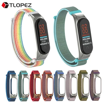 

Nylon Metal Straps For Xiaomi Mi band 4 3 Strap Wrist Band Adjustable Wristband For Miband 3 4 Replacement Band Wrist Straps