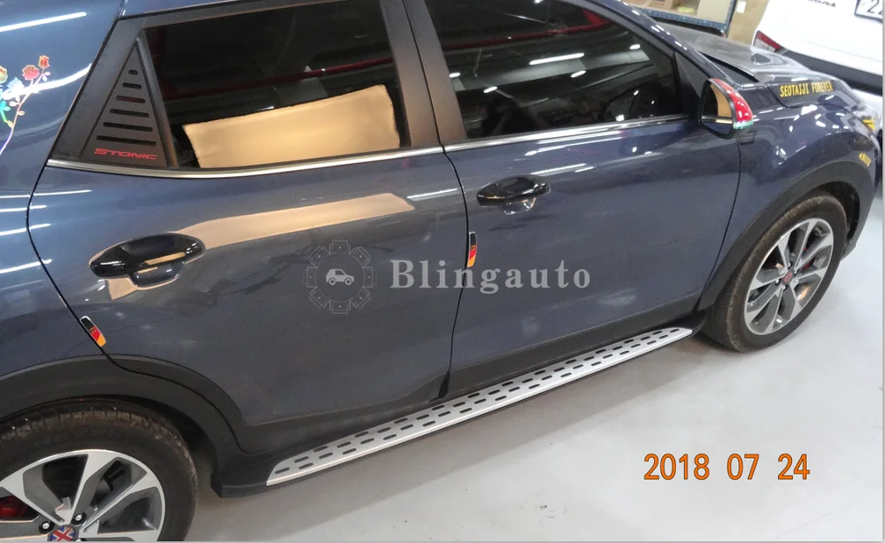 Подходит для KIA Stonic 2 шт. Левая Правая Беговая доска боковые шаги nerf бар Автомобильная педаль боковые лестницы