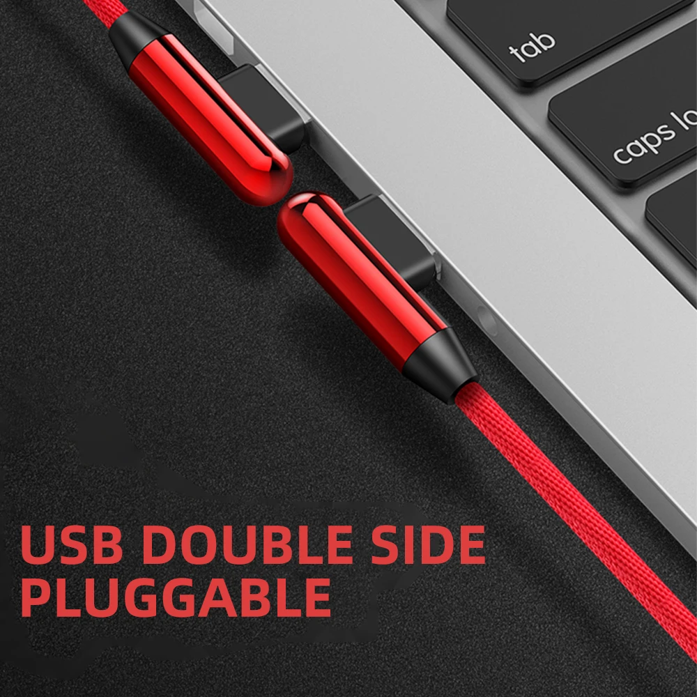 FDBRO 3 в 1 светодиодный светильник L изгиб зарядка USB кабель для iPhone Xr X HUAWEI для samsung локоть зарядный кабель для IOS 12 11 10