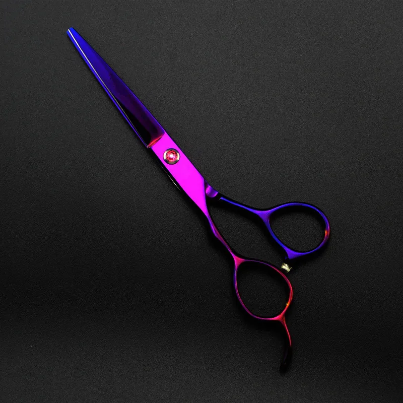 Description Picture 4 of itemCustomize logo Japan 440c Left hand 6 inch purple cut hair scissors cutting barber haircut thinning shears Hairdresser scissors