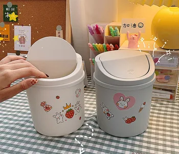 

Cute Desktop Storage Bucket Creative Diy Student Sundries Cosmetics Storage Artifact Trash Can Pen Holder Office Accessories