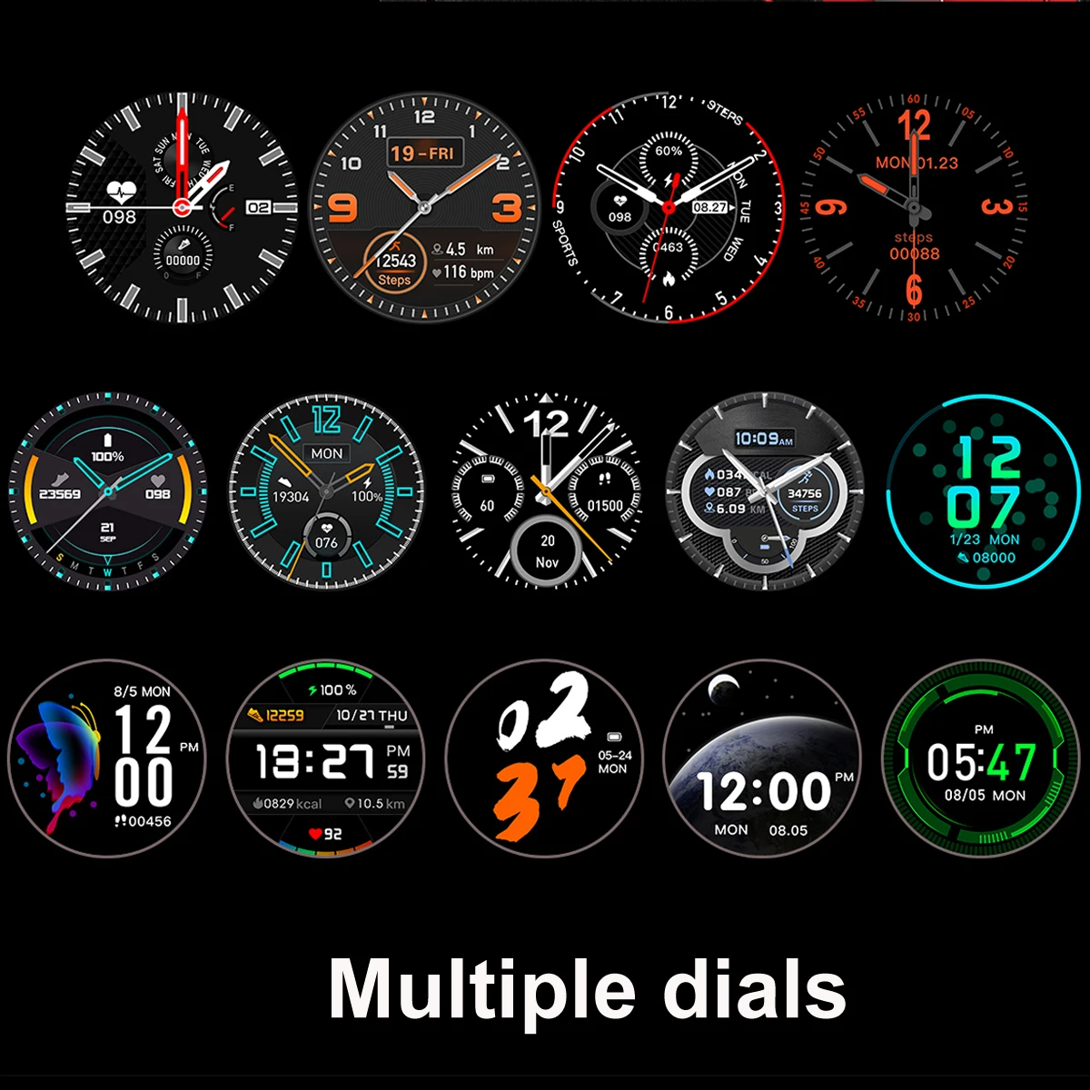 Для IOS Android бизнес часы для мужчин женщин Smartwatch Браслет Смарт часы IP68 Водонепроницаемый Носимых устройств мульти аналоговые циферблаты
