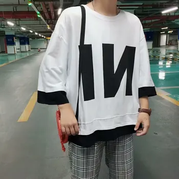 

ZHIJING Trend Casual Loose Tops Male STUDENT'S Summer New Style Half-sleeve Shirt T-shirt Korean-style Short Sleeve