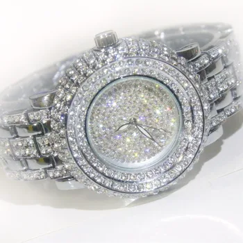 

Gift Luxury Quartz Watch Women Gold Bracelet Watch 30M Waterproof Rhinestone Ladies Dress Wristwatches Relogio Feminino