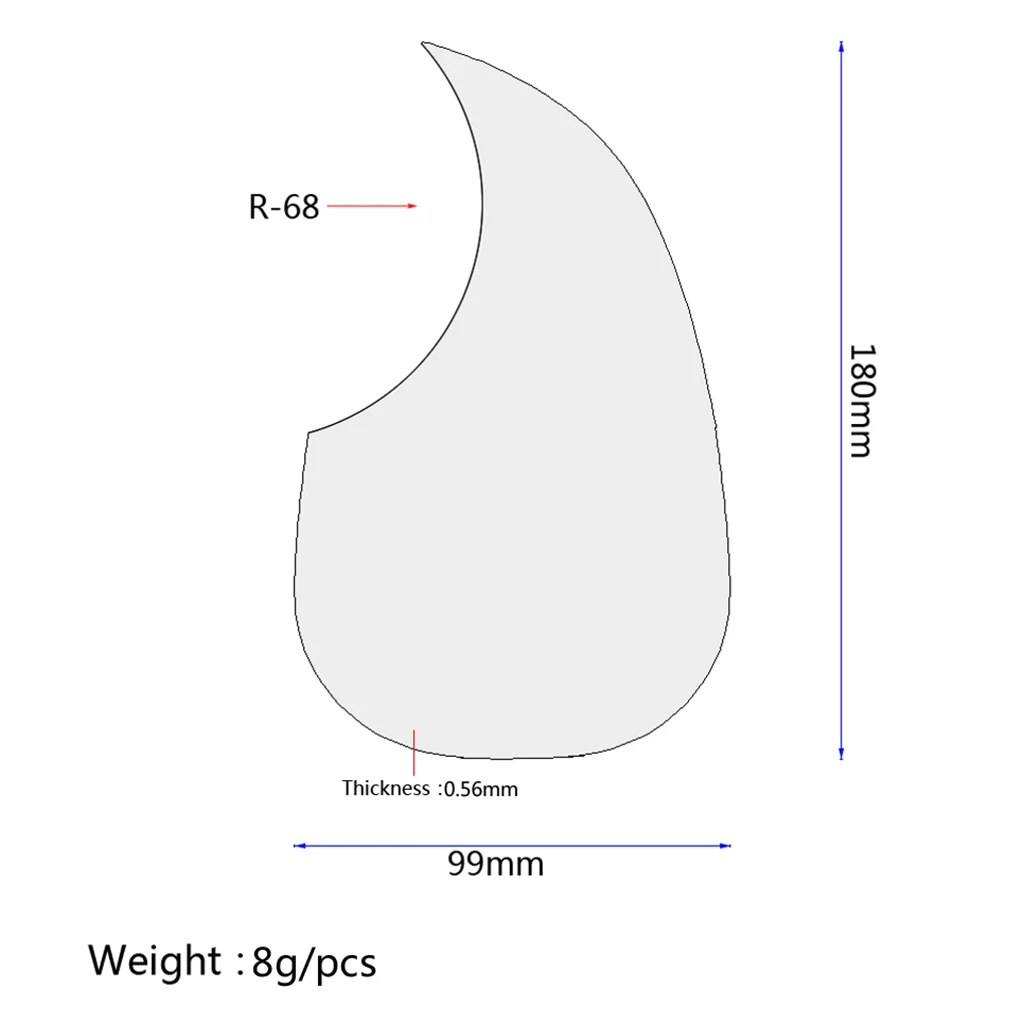 Acoustic Guitar Pickguard Pick Guard Scratch Plate Self adhesive Pickguard for Acoustic Guitar