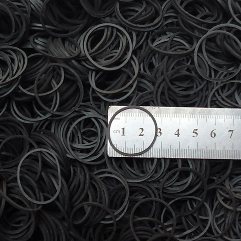 Diameter 19mm-43mm Black High Elastic rubber bands Supplies Stretchable O Rings
