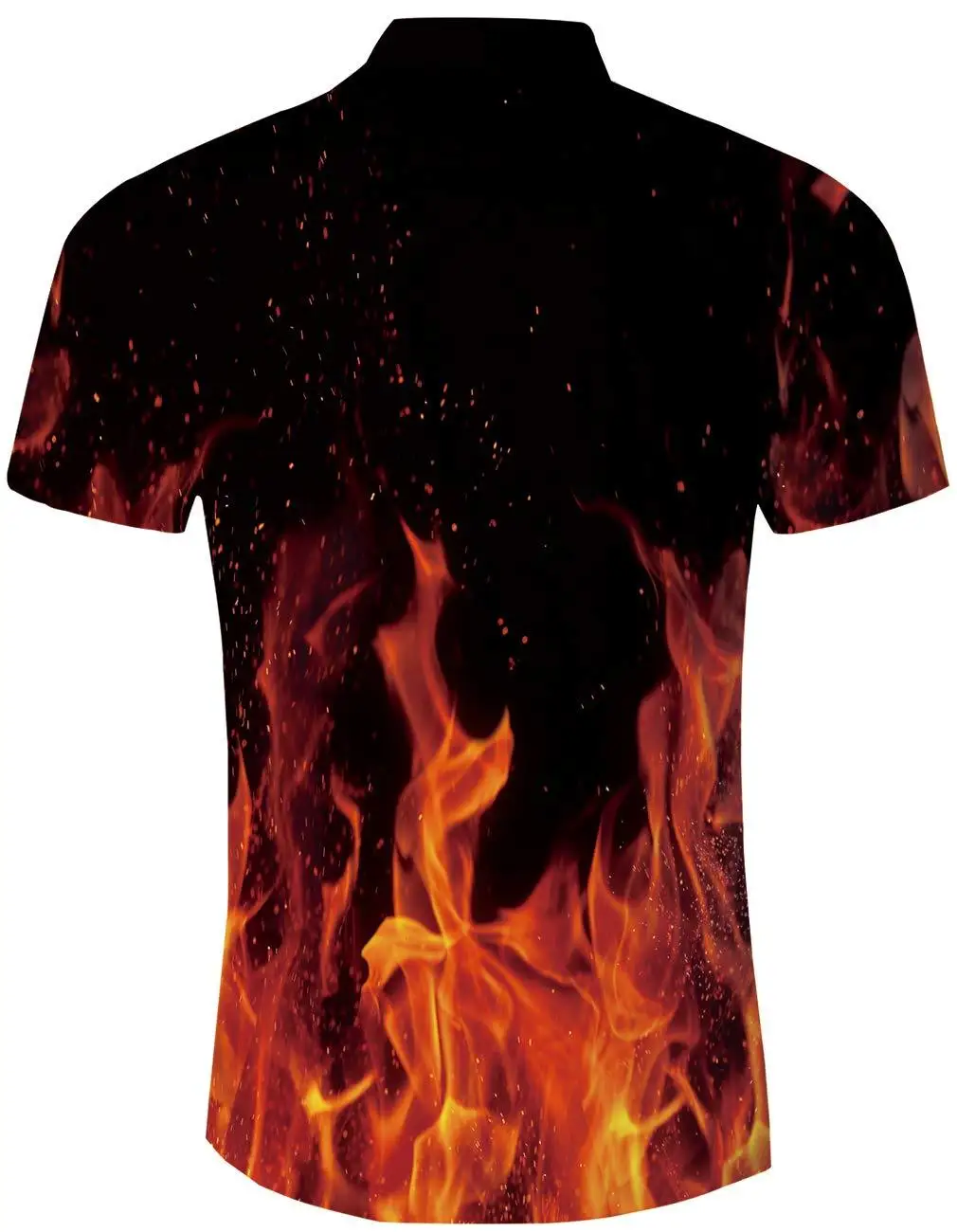 2021 Summer Harajuku Short sleeve Shirts Fire Smoke Flame 3D Printed Hawaiian Shirt Mens Harajuku Casual Shirt Drop Shipping