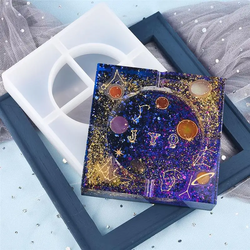 Transparent Mirror Ashtray Silicone Mold DIY Crystal Epoxy UV Resin Hand Making Crafts 7 H9548018b4e4d44f380ce9eff44a552f2q