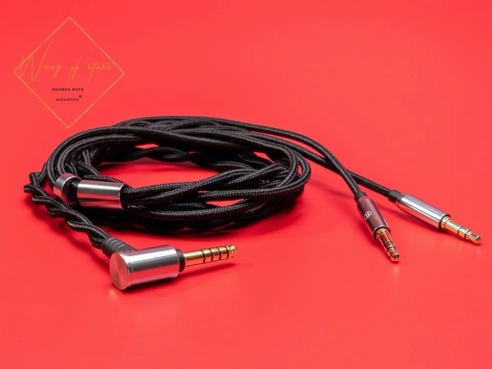 Cavo Audio Sostitutivo Per Cuffie, Rame Placcato Argento A 4 - Foto 3