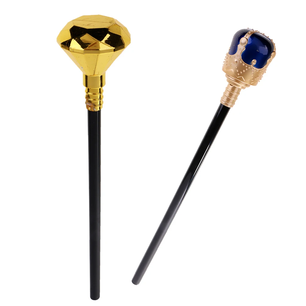 Royal Scepter King Queen Kids Adult Halloween Costume Fancy Dress Costume Props