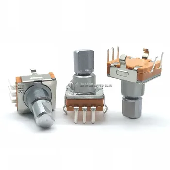 

EC11 thin rotary encoder with switch 30 positioning 15 pulse 12mm half-axis audio digital potentiometer 5 feet
