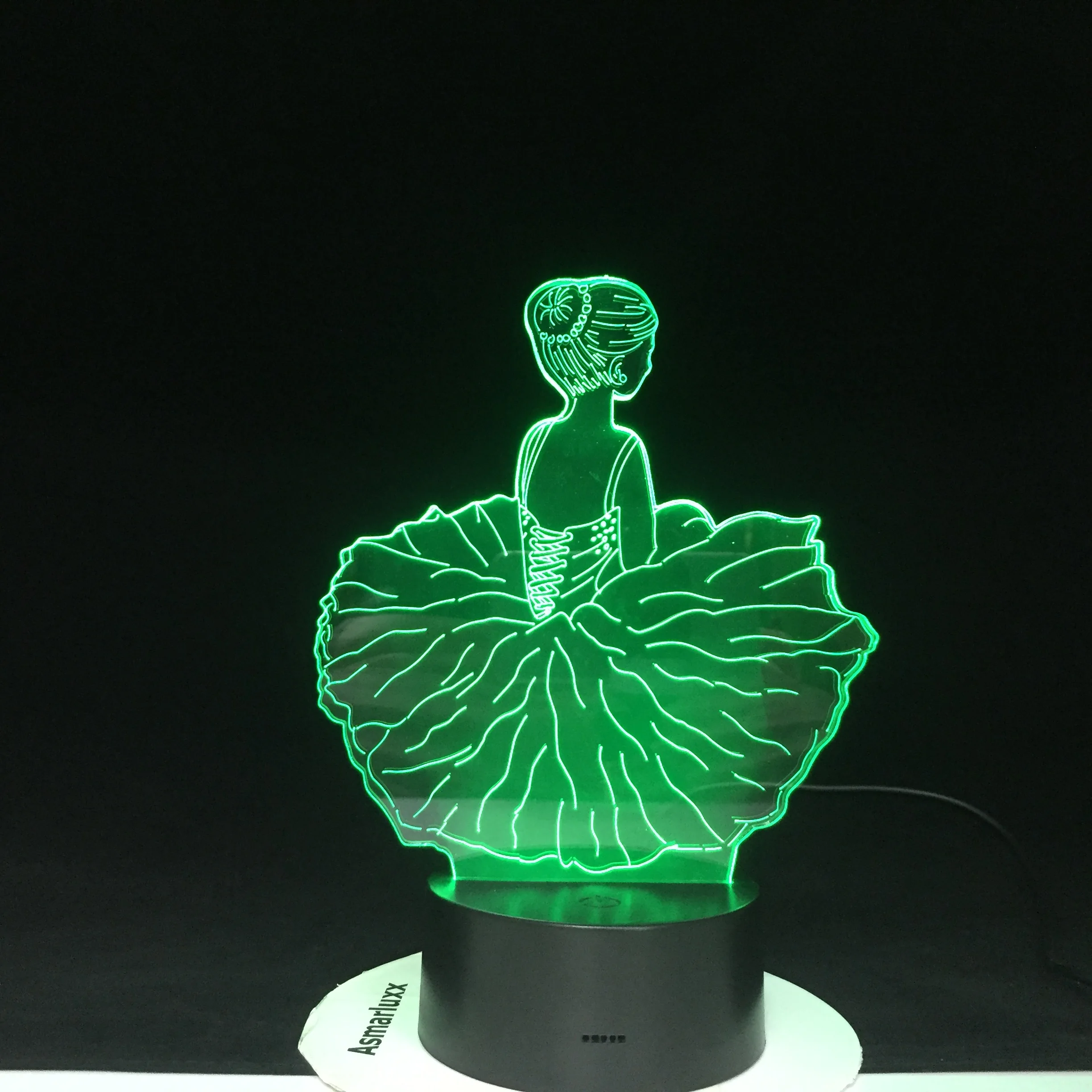 Танцующая балетная девушка Usb настольная лампа 3D Led прикроватный Ночной светильник в форме украшения для дома Спальня спящий светильник ing Drop подарки 1809
