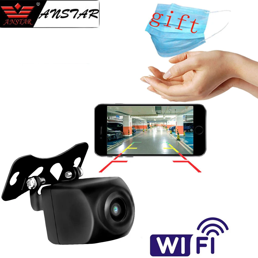 ANSTAR миниатюрная Автомобильная камера заднего вида с Wi Fi 1080P водонепроницаемая