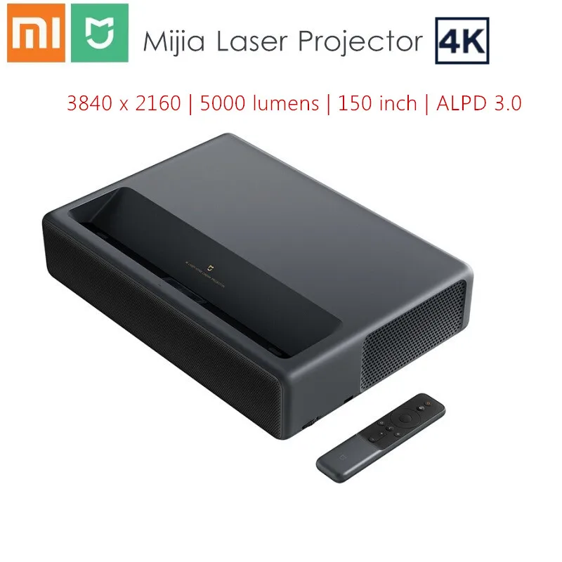 Xiaomi Mijia 4K Laser Projector 3840 x 2160 150 inch 5000 lumens TV Home Theater 2GB RAM 16GB ROM ALPD 3.0 Android 6.0 3D