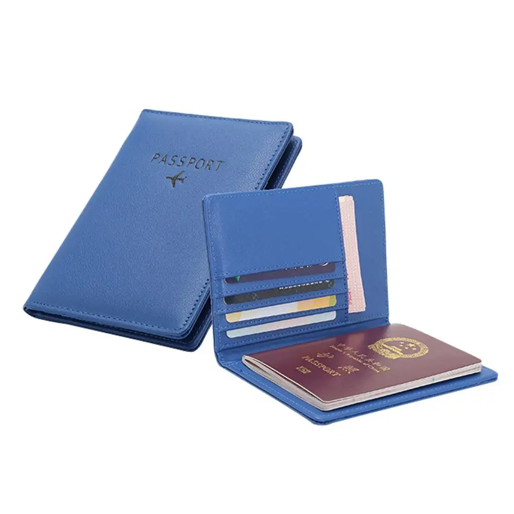Обложка для паспорта, для женщин, для России, держатель для паспорта, органайзер, дорожные обложки для паспорта, для девочек, чехол для паспорта, для ПУ кожи#50 - Цвет: Синий