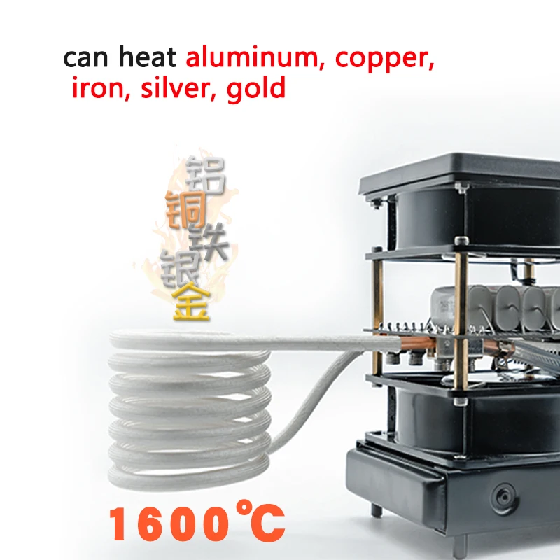 

2500W Medium and High Frequency Induction Heating Machine, Melting Gold and Silver Furnace Iron Parts Quenching ZVS