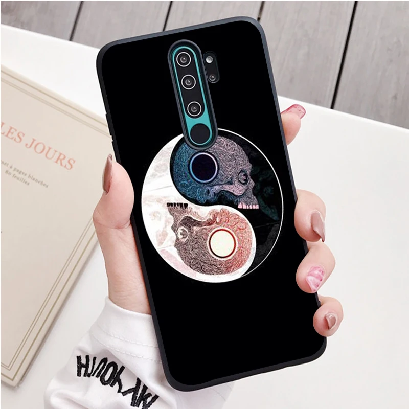 Âm Dương Trung Quốc Thần Bí Silicone Ốp Lưng Điện Thoại Redmi Note 9 8 7 Pro S 8T 7A Bao xiaomi leather case card