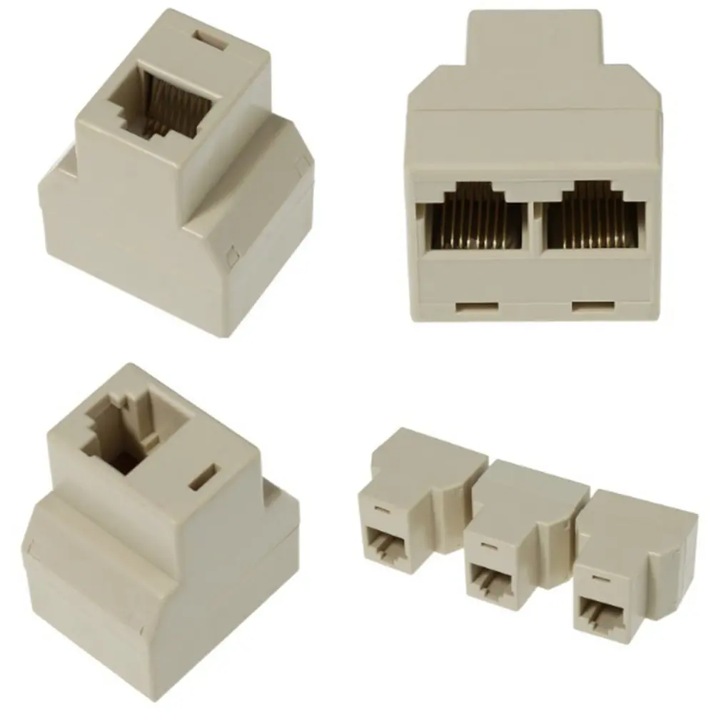 5 шт./компл. Ethernet RJ45 1 Женский до 2 сетевой LAN разветвитель адаптер разъем|Сетевые