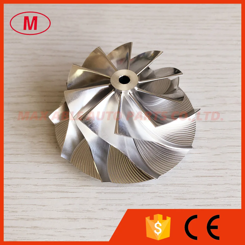 GT15-25 forward 56.50/77.00mm 10+0 blades high performance Turbo milling/aluminum 2618/billet compressor wheel