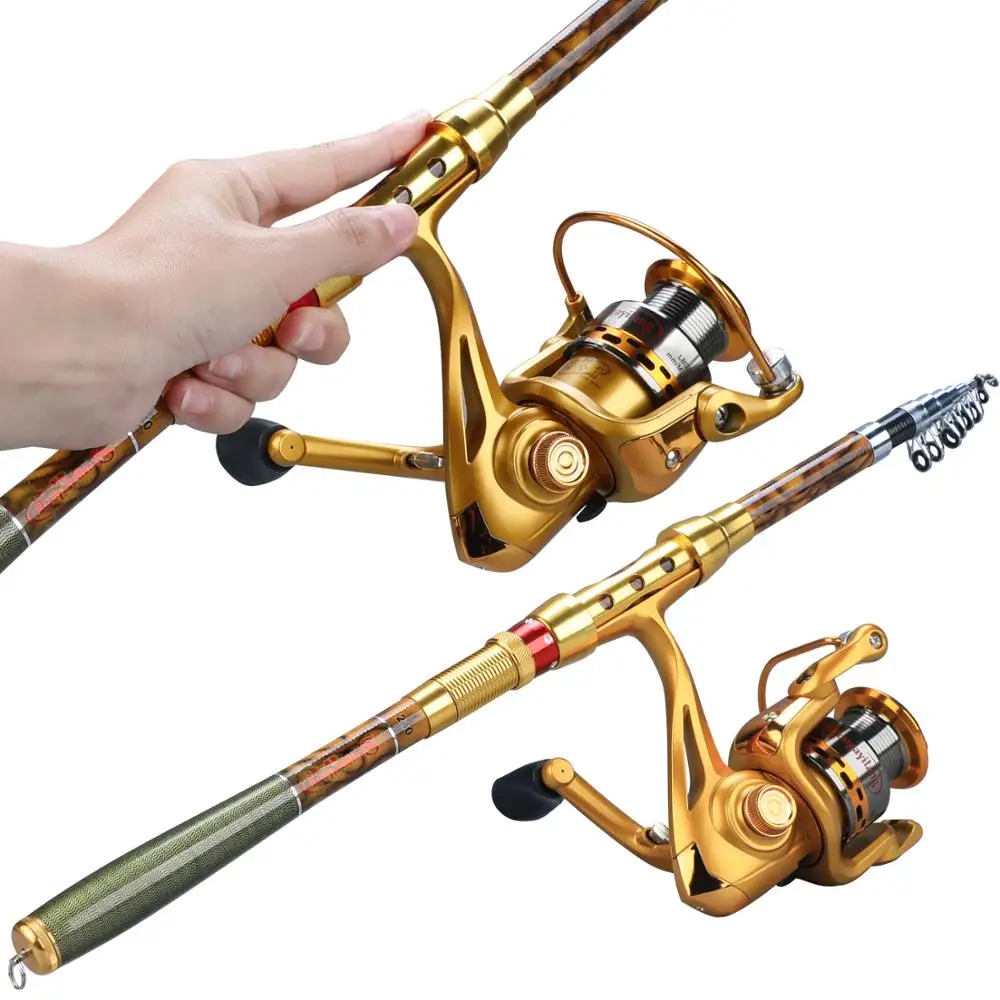 Sougayilang 1.8-3.6m Telescopic Fishing Rod Reel Combo Carbon Fiber Fishing Rod with Full Metal Reel Set Fishing Tackle Pesca Sougayilang 1.8-3.6m Telescopic Fishing Rod Reel Combo Carbon Fiber Fishing Rod with Full Metal Reel Set Fishing Tackle Pesca