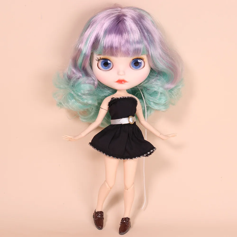 Кукла блайз ICY DBS Серия № BL1049/4006 с фиолетовым смешанным мятным волосом шарнирное