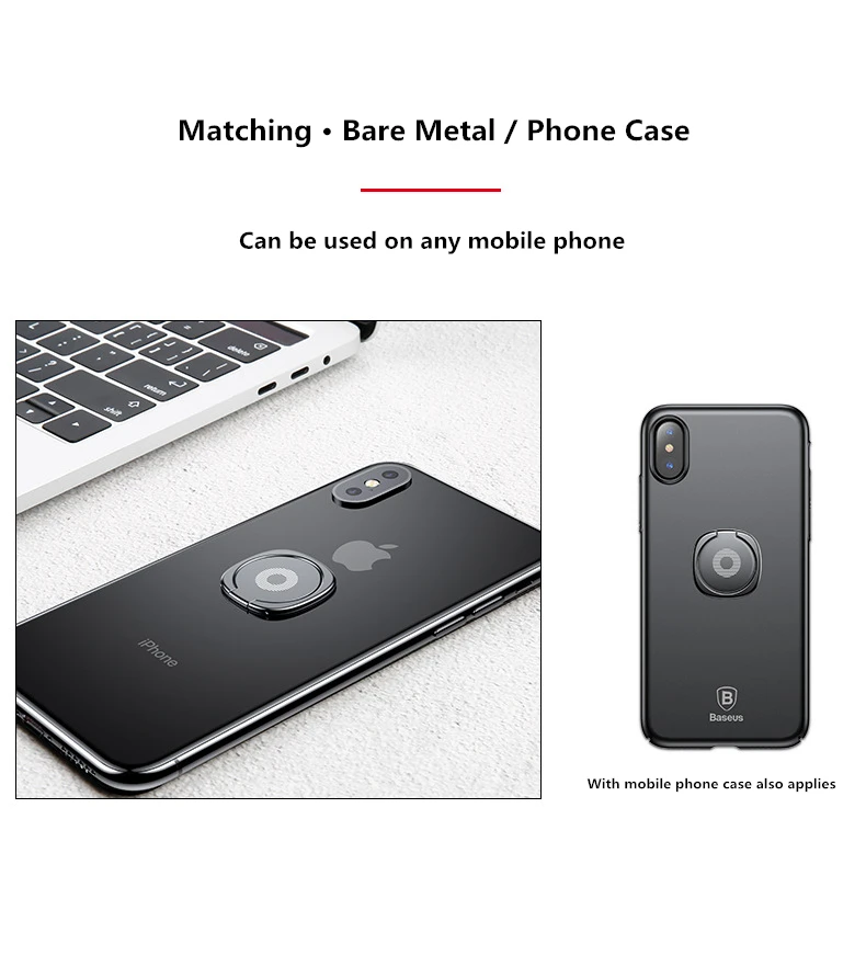 Jcase универсальный держатель кольца для телефона 360 Градусов Подставка для samsung Xiaomi iPhone X 7 6 55 5s plus смартфон планшет Обычная bague
