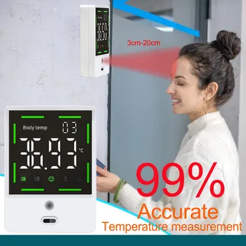 

Non-contact Infrared Temperature Measurement Forehead With Fever Alarm Lcd Screen Hot Wall Mount Smart Sensor Temperature