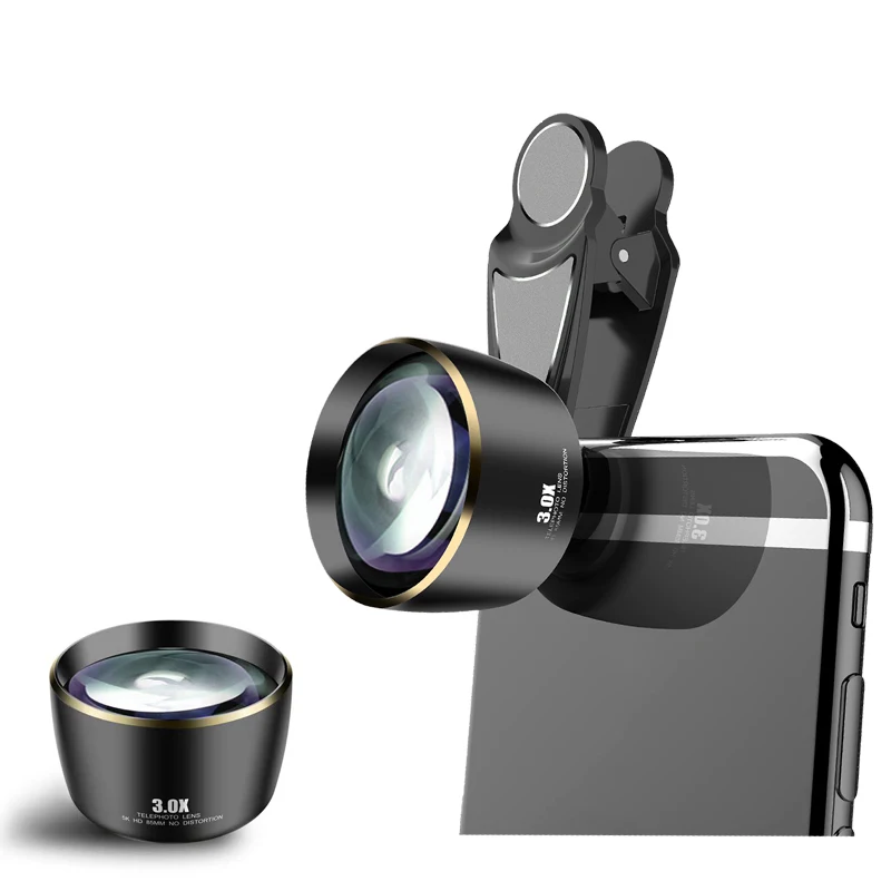 

Distortionless 3.0X Telescope Telephoto Lens 5K HD 85MM Phone Camra Portrait Lenses for iPhone Huawei Most Smartphones in Market