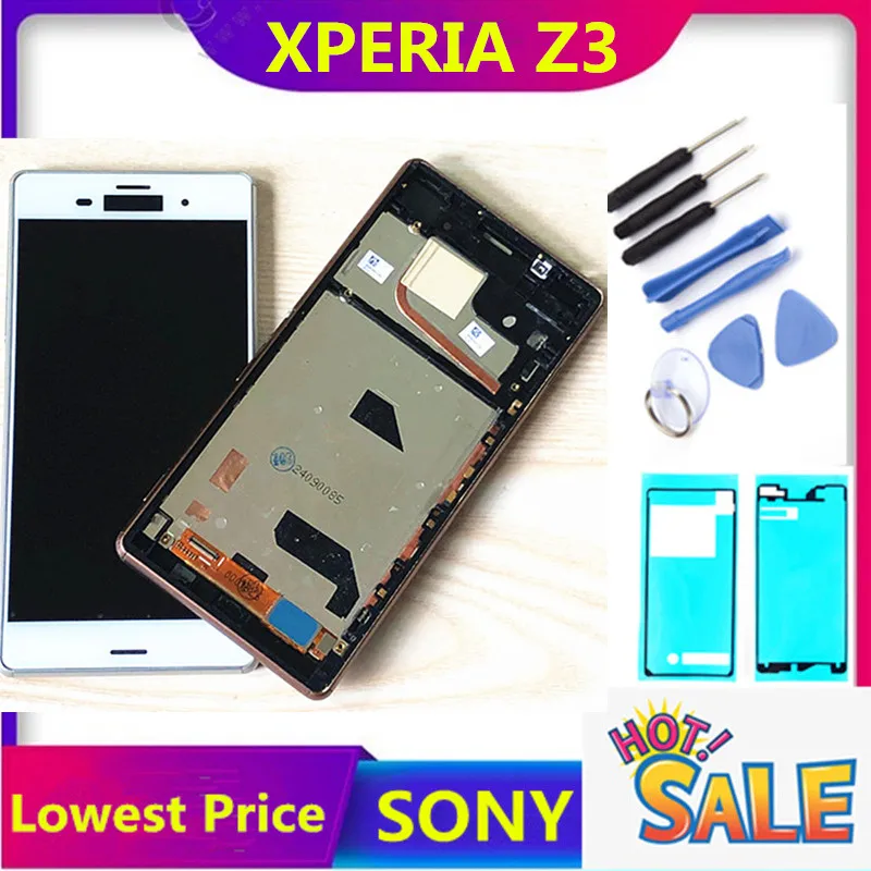 ЖК-дисплей 5 2 дюйма для SONY Xperia Z3 сенсорный экран с рамкой Dual D6633 D6603 D6653 замена |